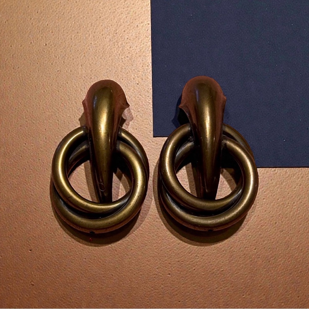 Vintage Bronze Knot Earrings